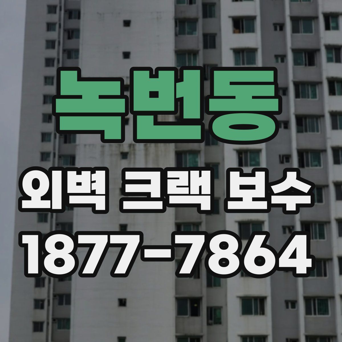 녹번동 외벽 크랙 보수