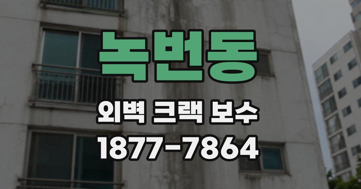 녹번동 외벽 크랙 보수