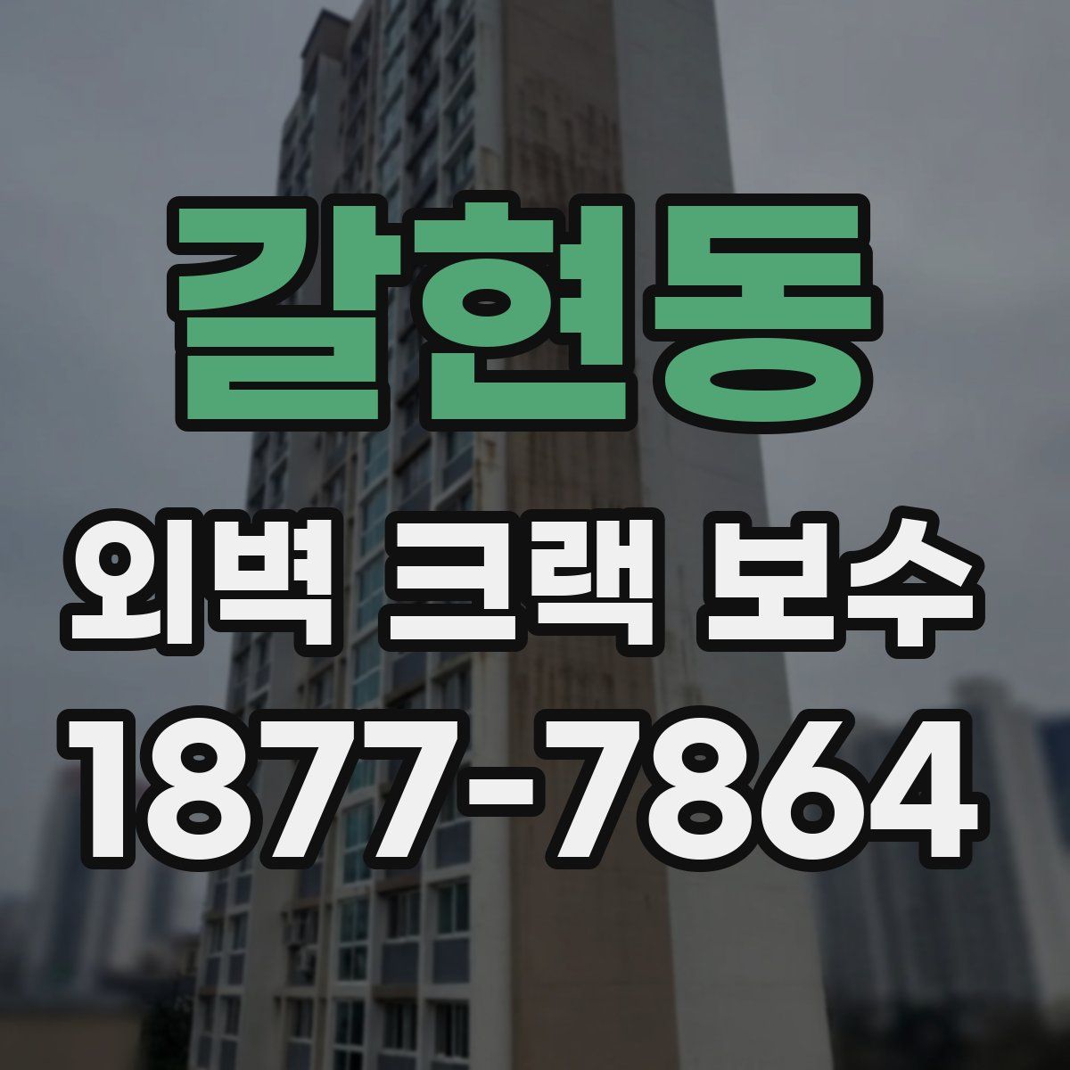 갈현동 외벽 크랙 보수