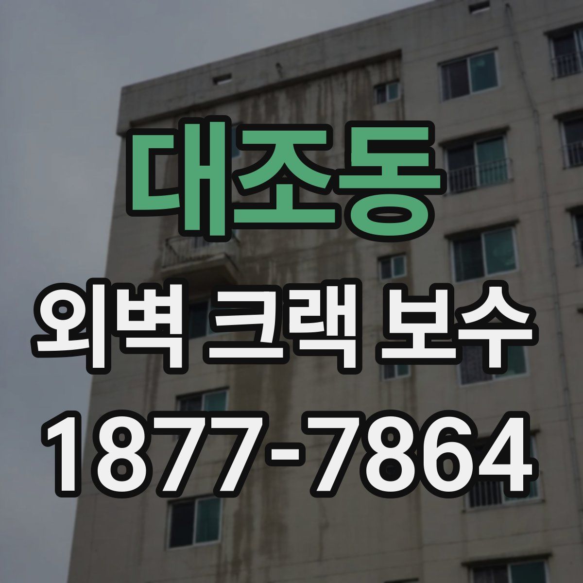 대조동 외벽 크랙 보수