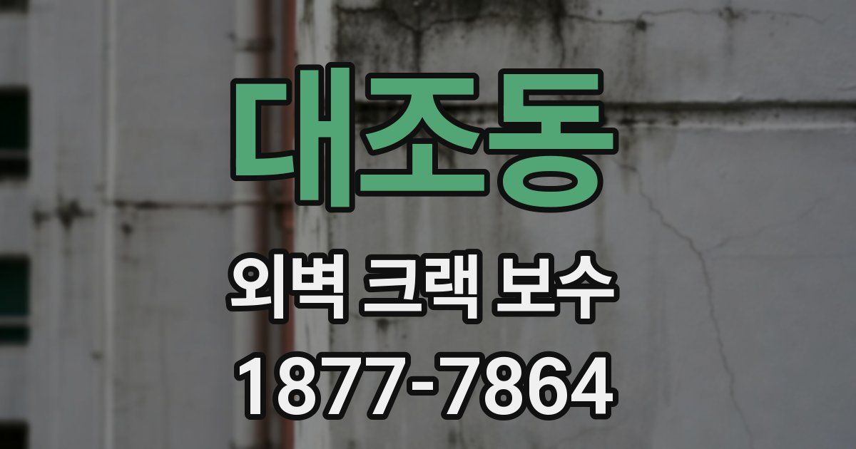 대조동 외벽 크랙 보수