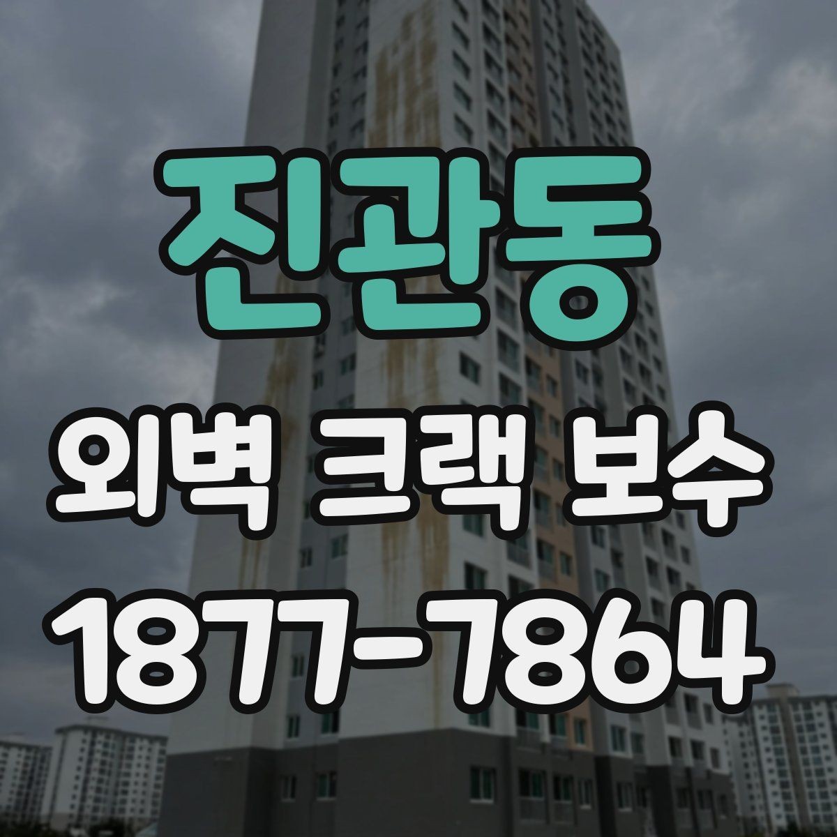 진관동 외벽 크랙 보수 시 자재 선택이 중요한 이유