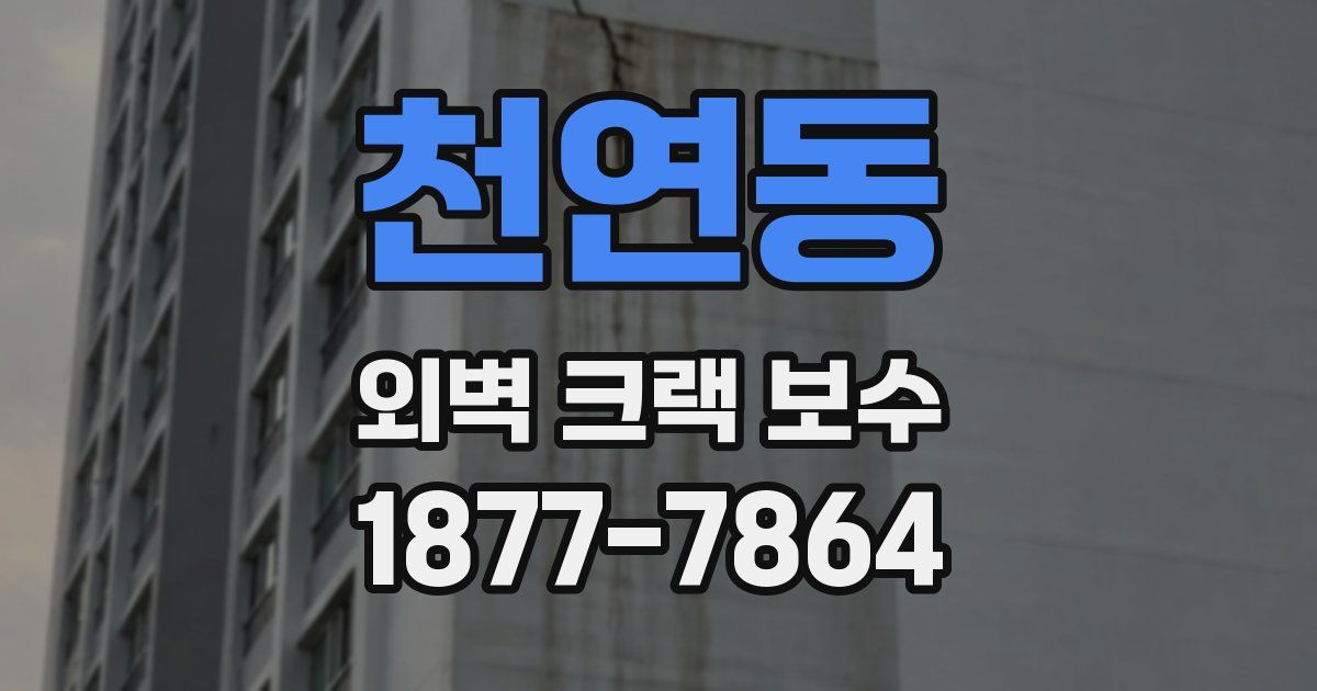 천연동 외벽 크랙 보수