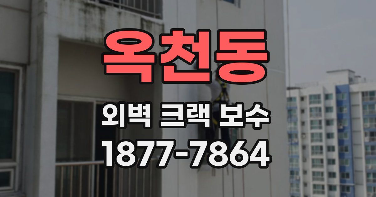 옥천동 외벽 크랙 보수