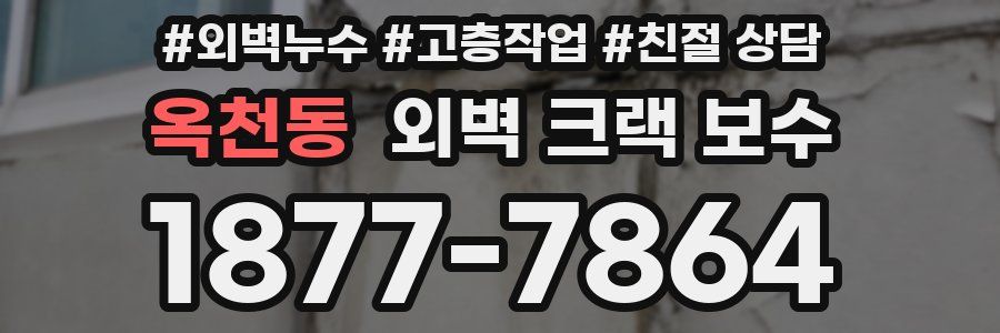 옥천동 외벽 크랙 보수