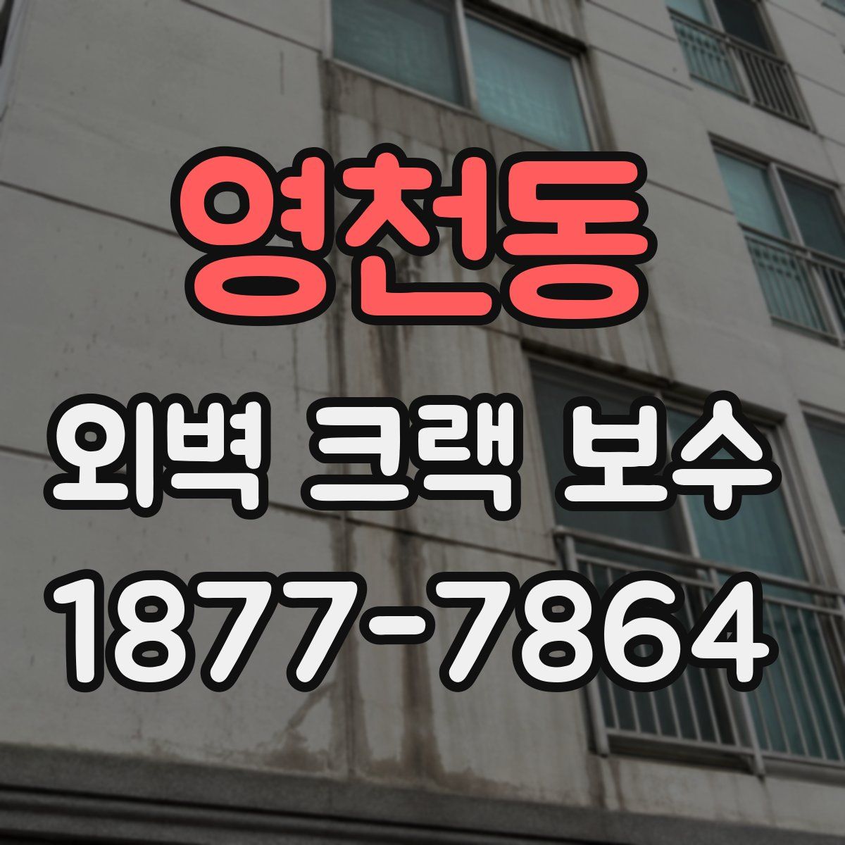 영천동 외벽 크랙 보수