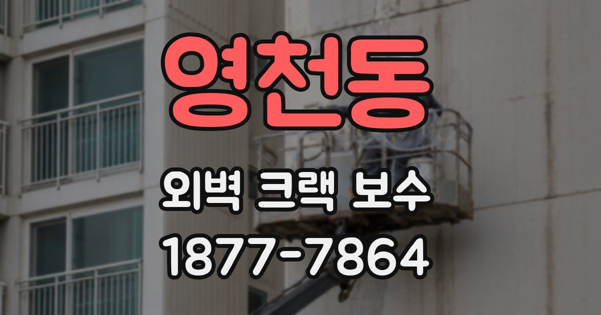 영천동 외벽 크랙 보수