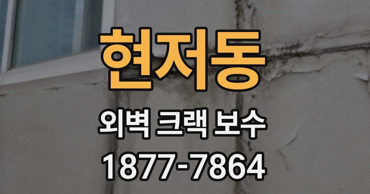 현저동 외벽 크랙 보수