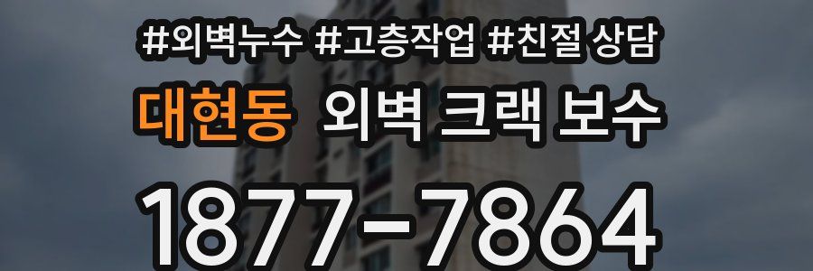 대현동 외벽 크랙 보수