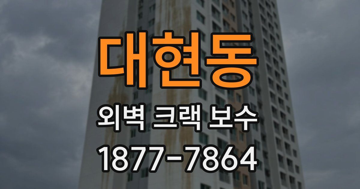 대현동 외벽 크랙 보수