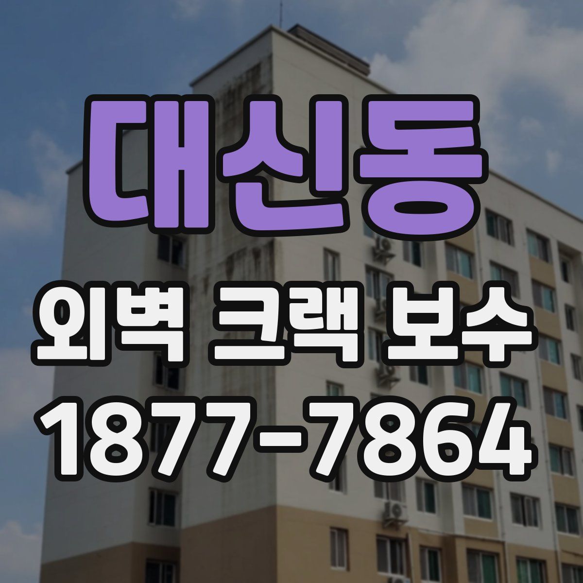 대신동 외벽 크랙 보수