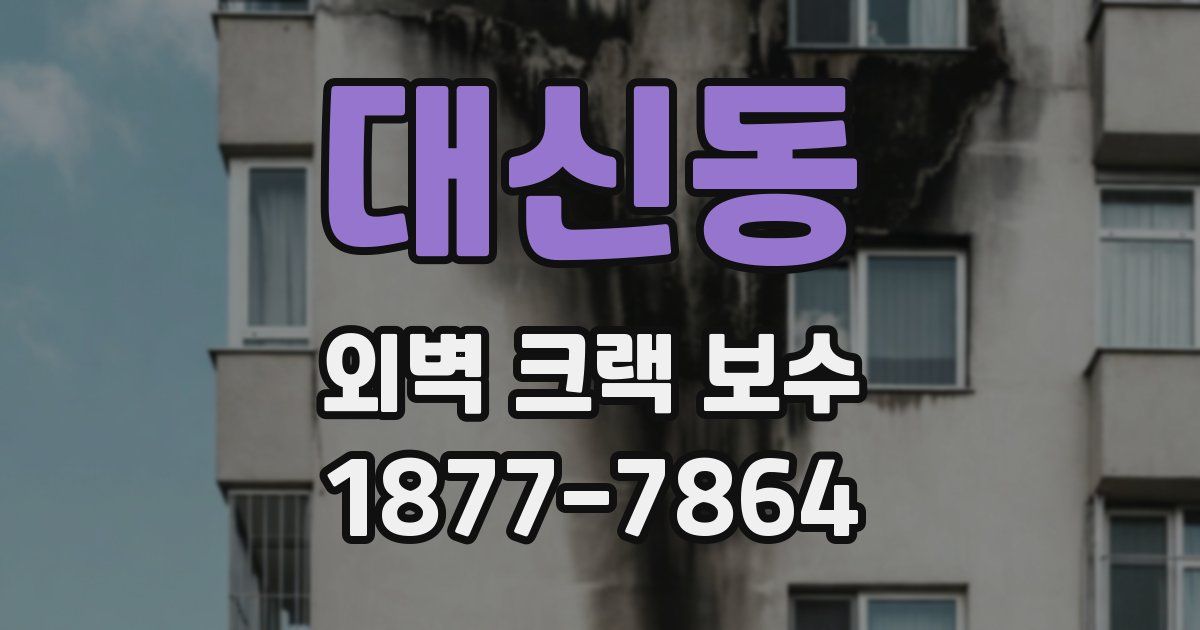대신동 외벽 크랙 보수