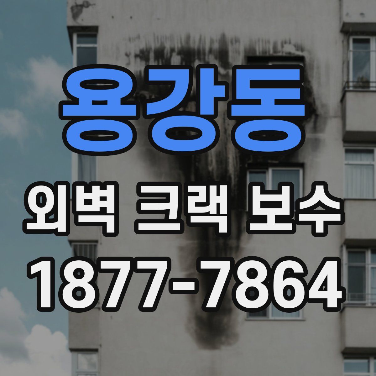용강동 외벽 크랙 보수