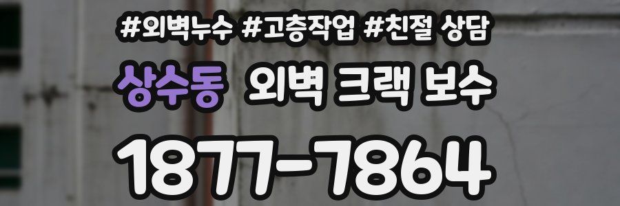상수동 외벽 크랙 보수