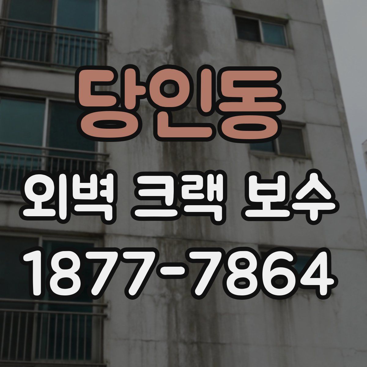 당인동 외벽 크랙 보수