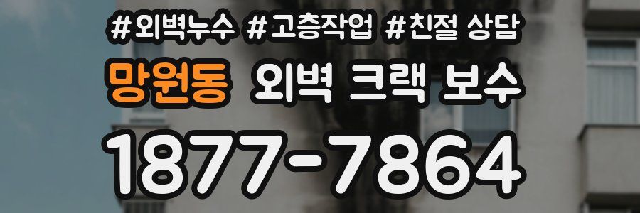 망원동 외벽 크랙 보수