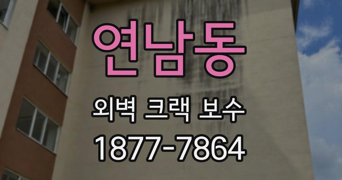 연남동 외벽 크랙 보수