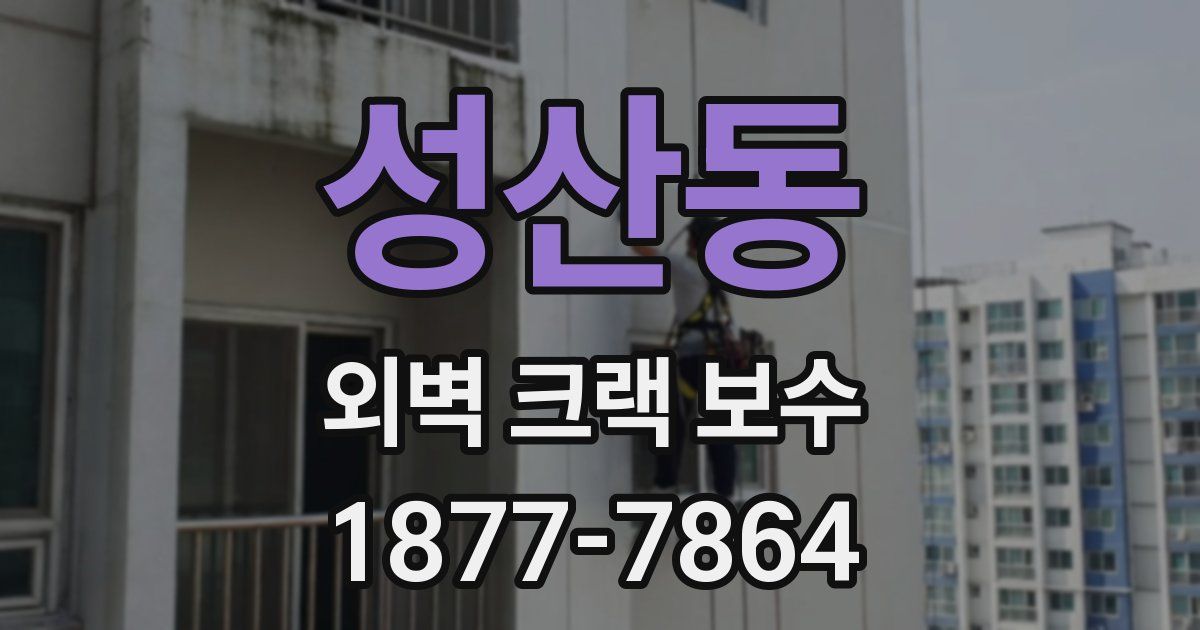 성산동 외벽 크랙 보수