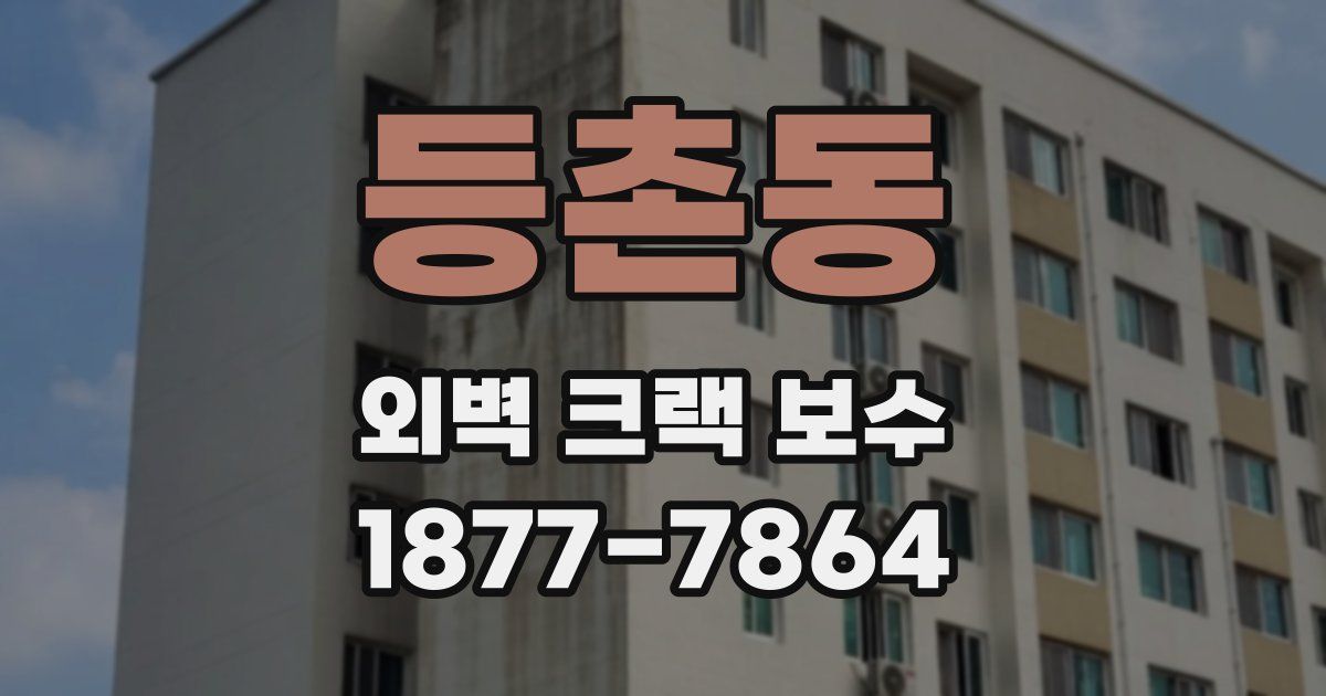 등촌동 외벽 크랙 보수