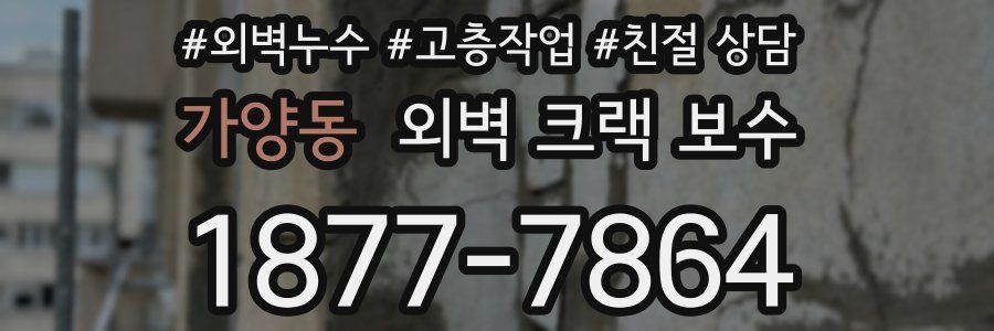가양동 외벽 크랙 보수