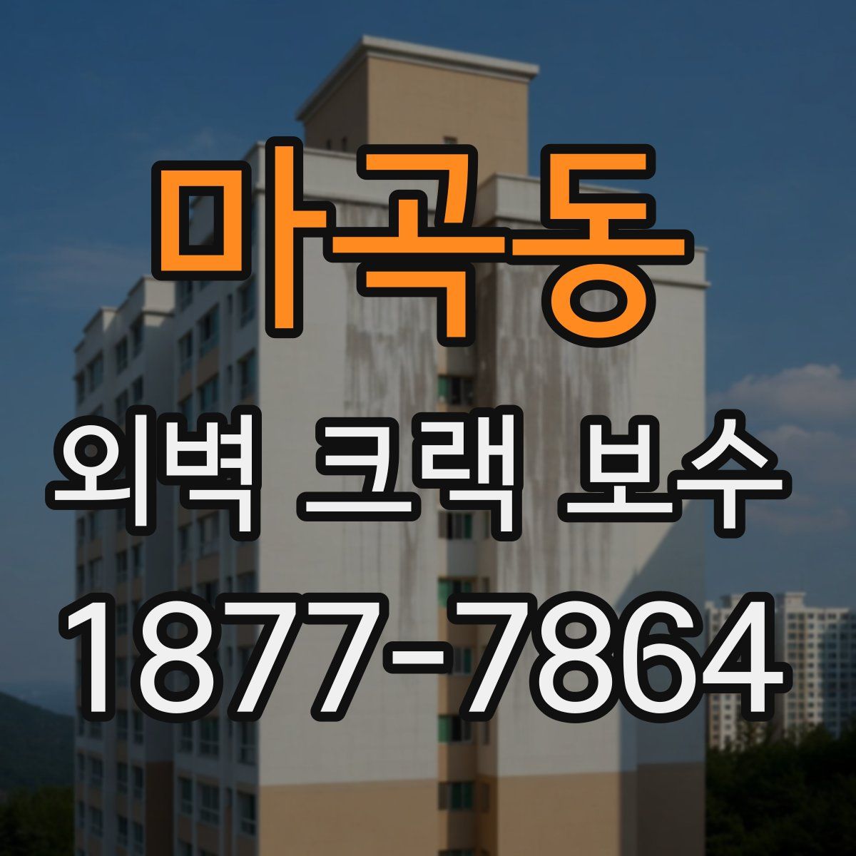 마곡동 외벽 크랙 보수