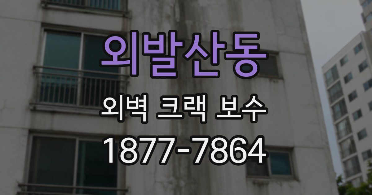 외발산동 외벽 크랙 보수