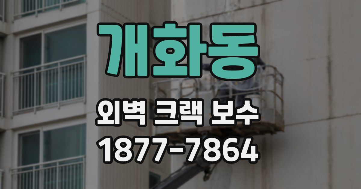 개화동 외벽 크랙 보수