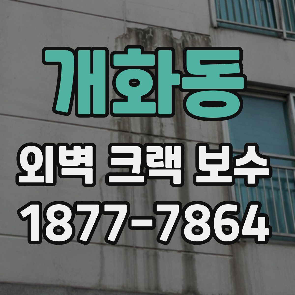 개화동 외벽 크랙 보수