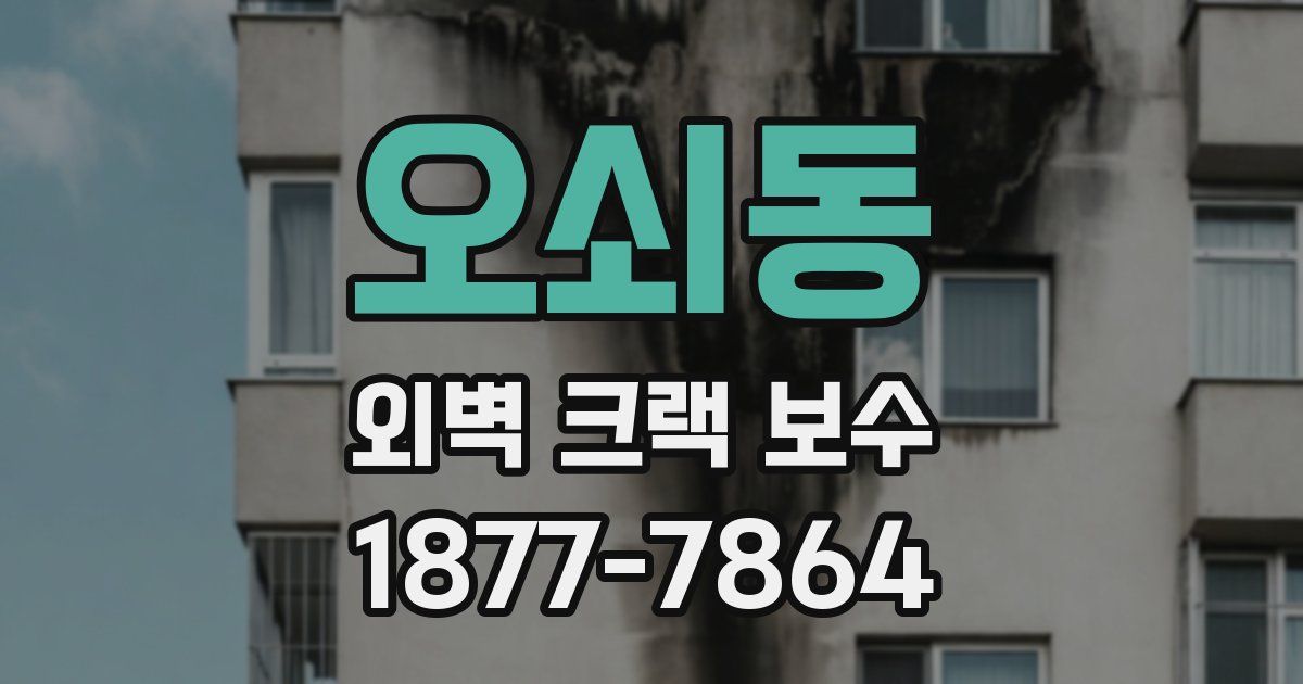 오쇠동 외벽 크랙 보수