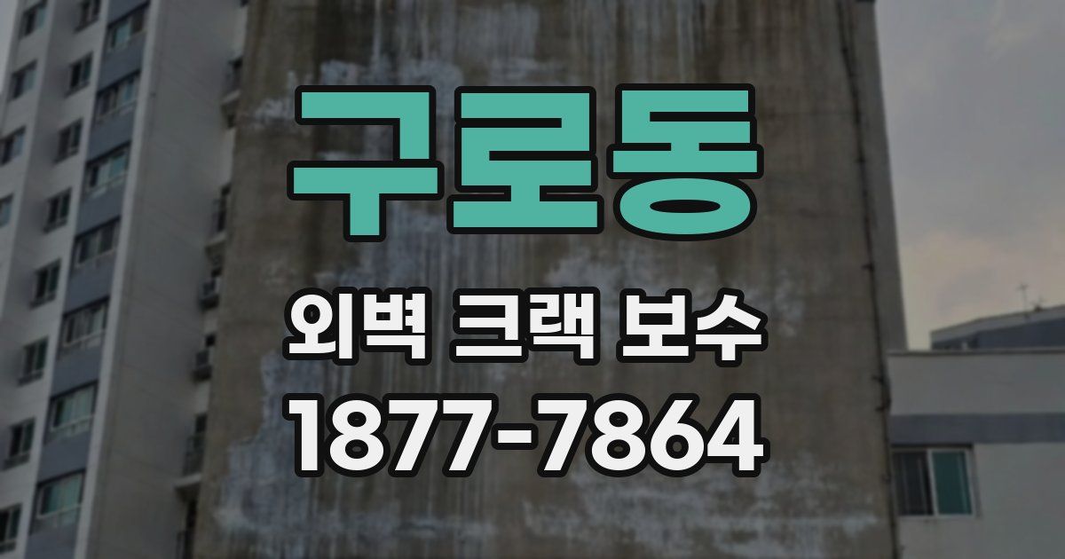 구로동 외벽 크랙 보수