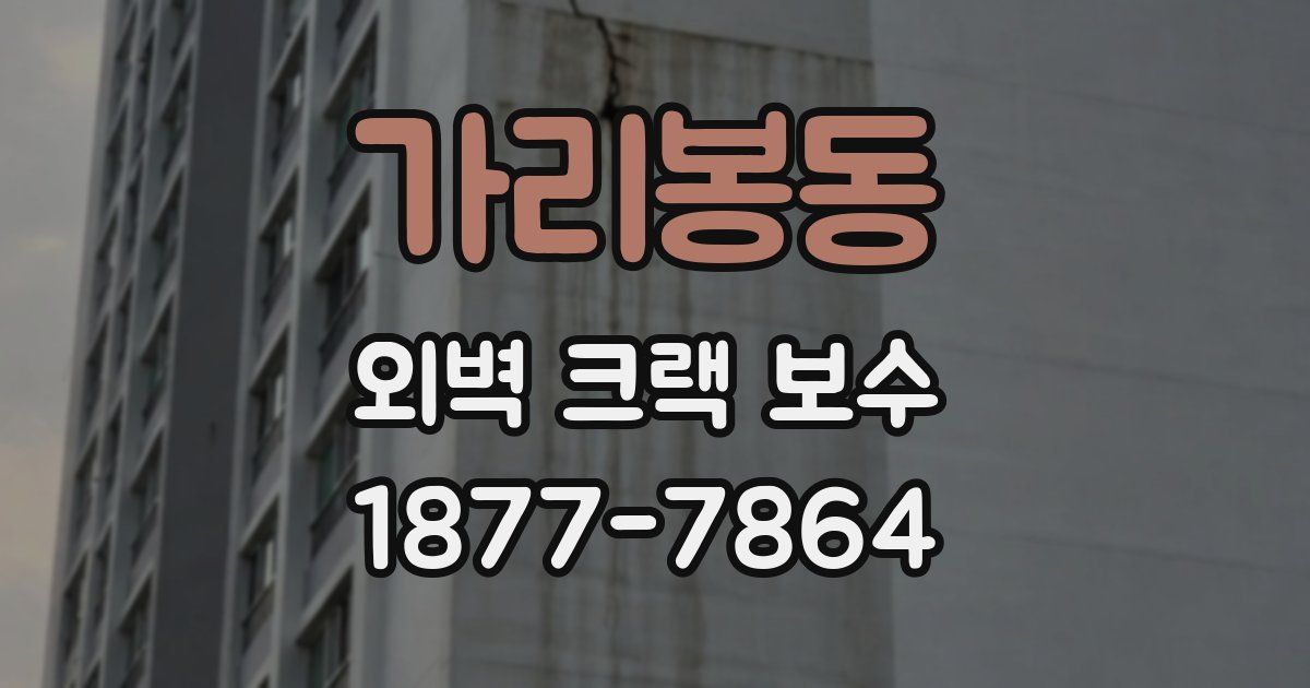 가리봉동 외벽 크랙 보수