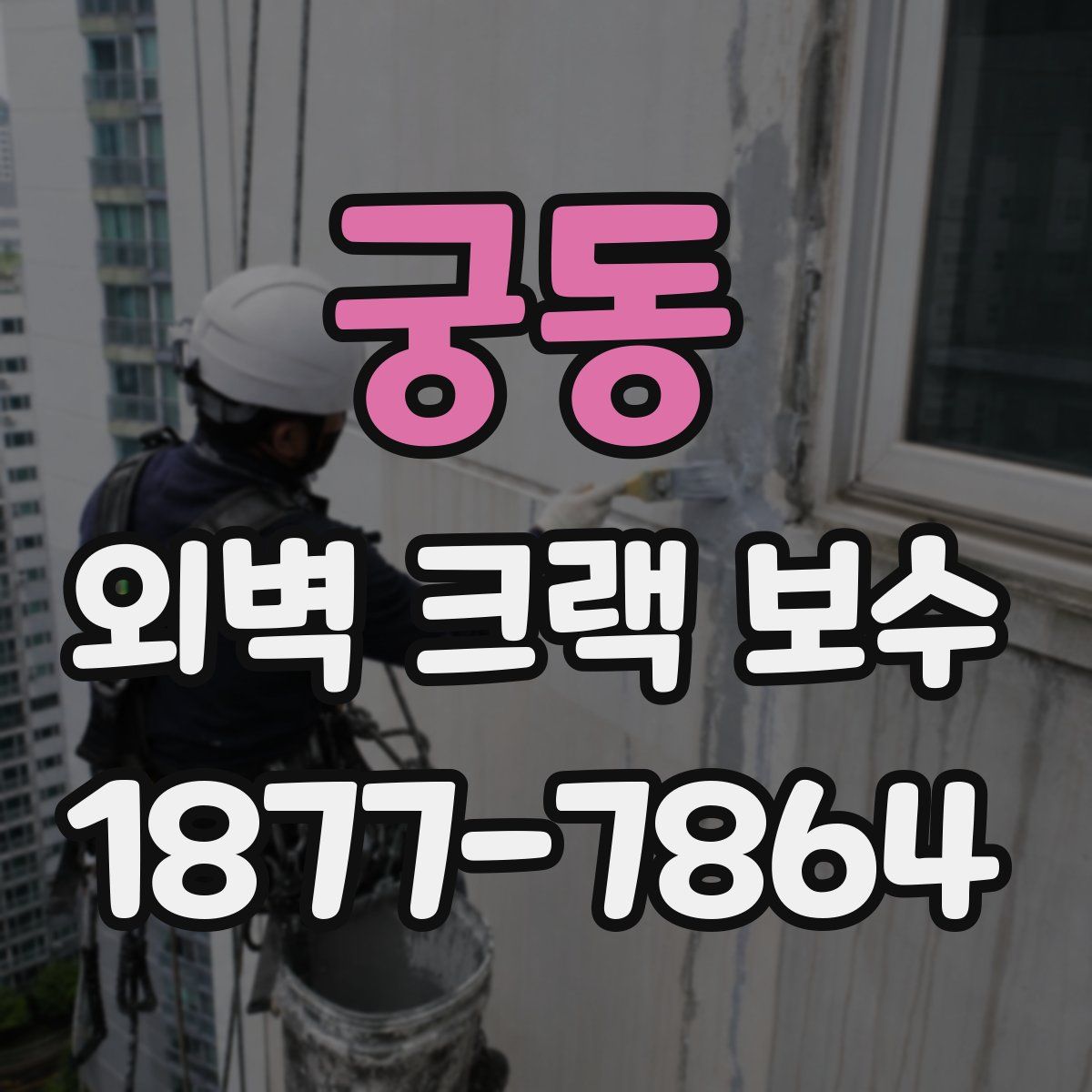 궁동 외벽 크랙 보수