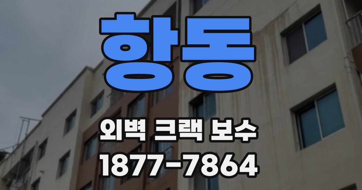 항동 외벽 크랙 보수