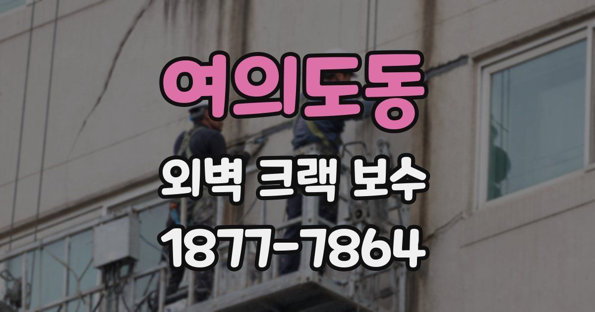 여의도동 외벽 크랙 보수