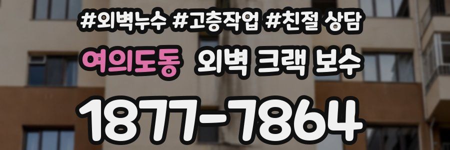 여의도동 외벽 크랙 보수