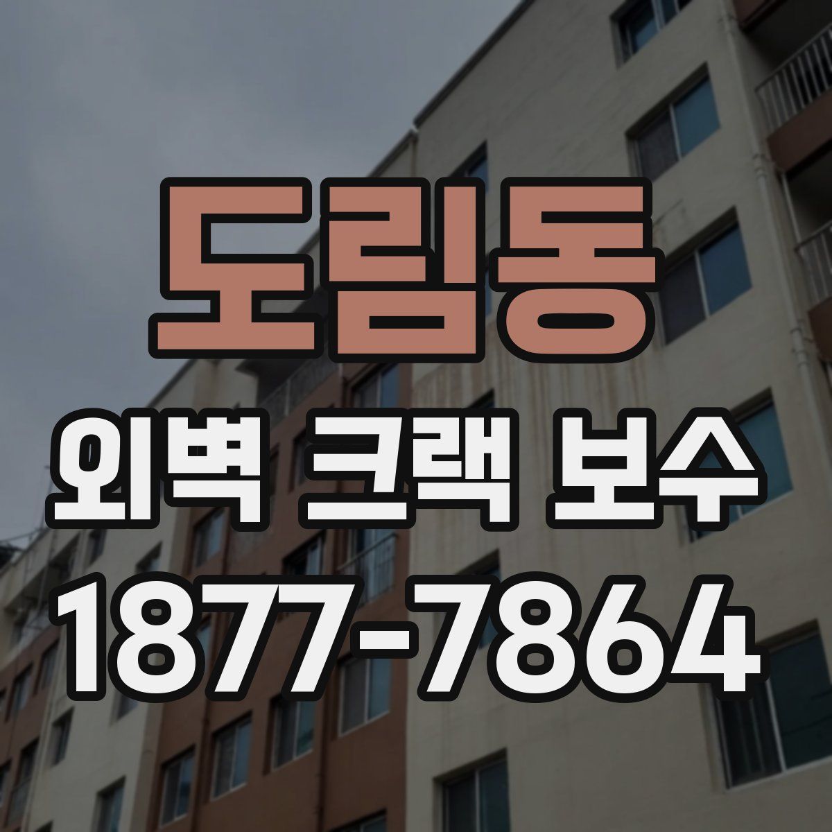 도림동 외벽 크랙 보수
