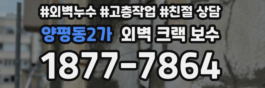 양평동2가 외벽 크랙 보수