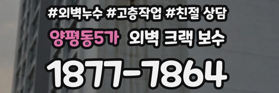 양평동5가 외벽 크랙 보수