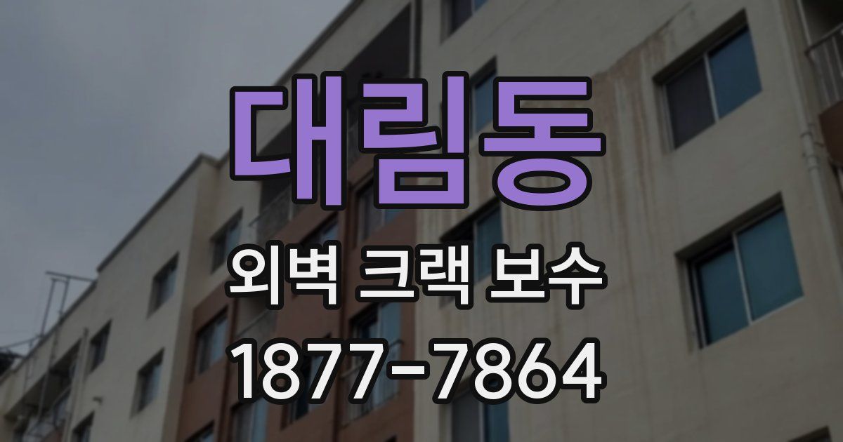 대림동 외벽 크랙 보수
