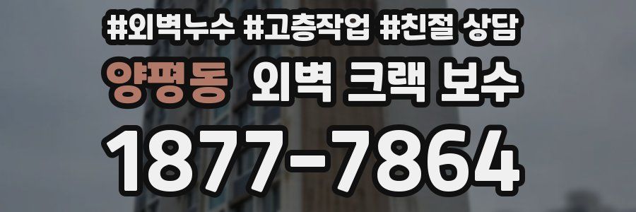 양평동 외벽 크랙 보수