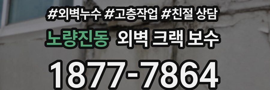 노량진동 외벽 크랙 보수