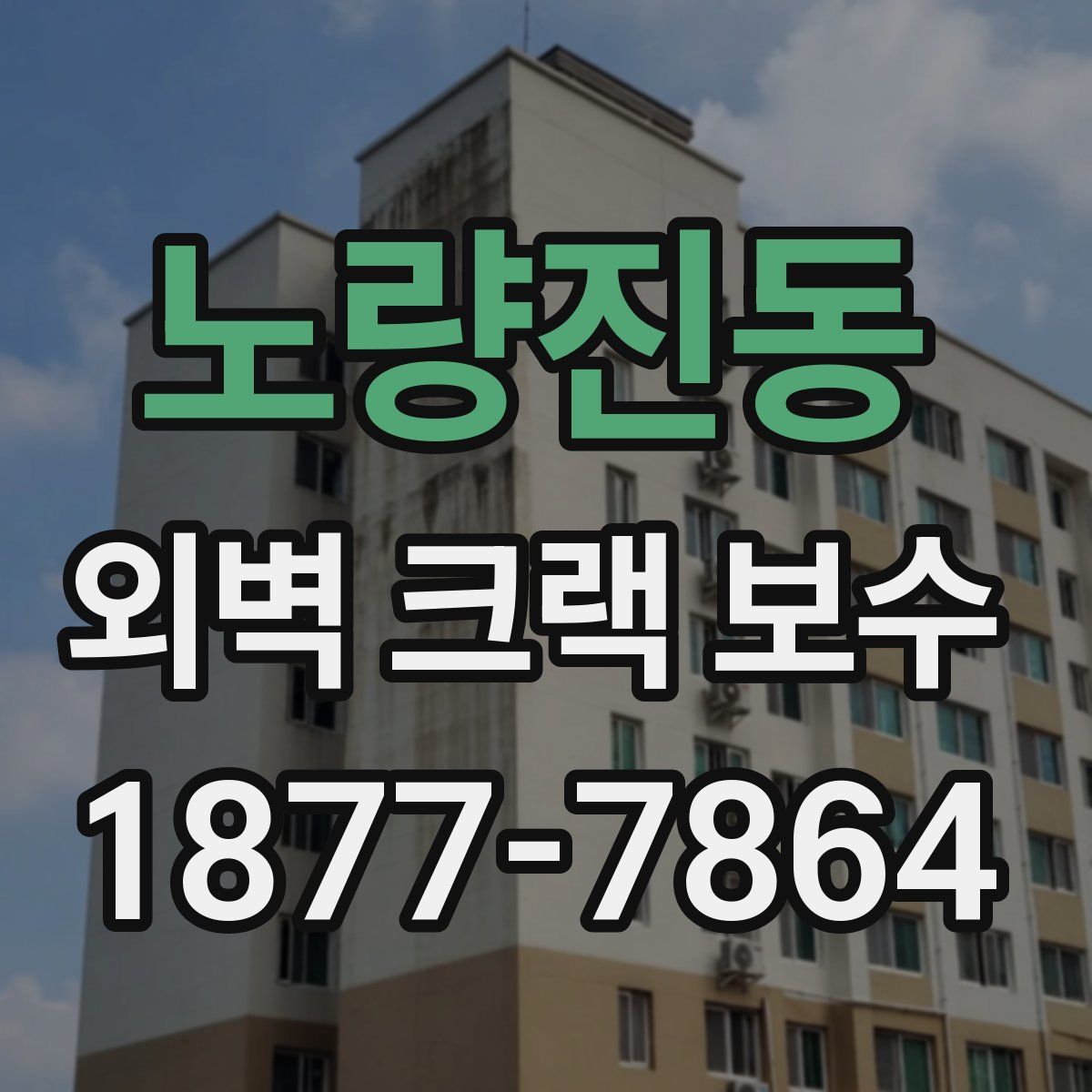 노량진동 외벽 크랙 보수