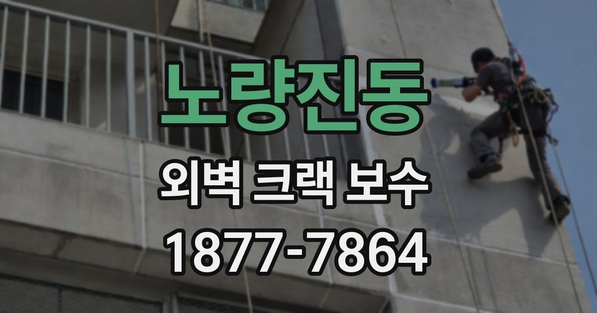 노량진동 외벽 크랙 보수