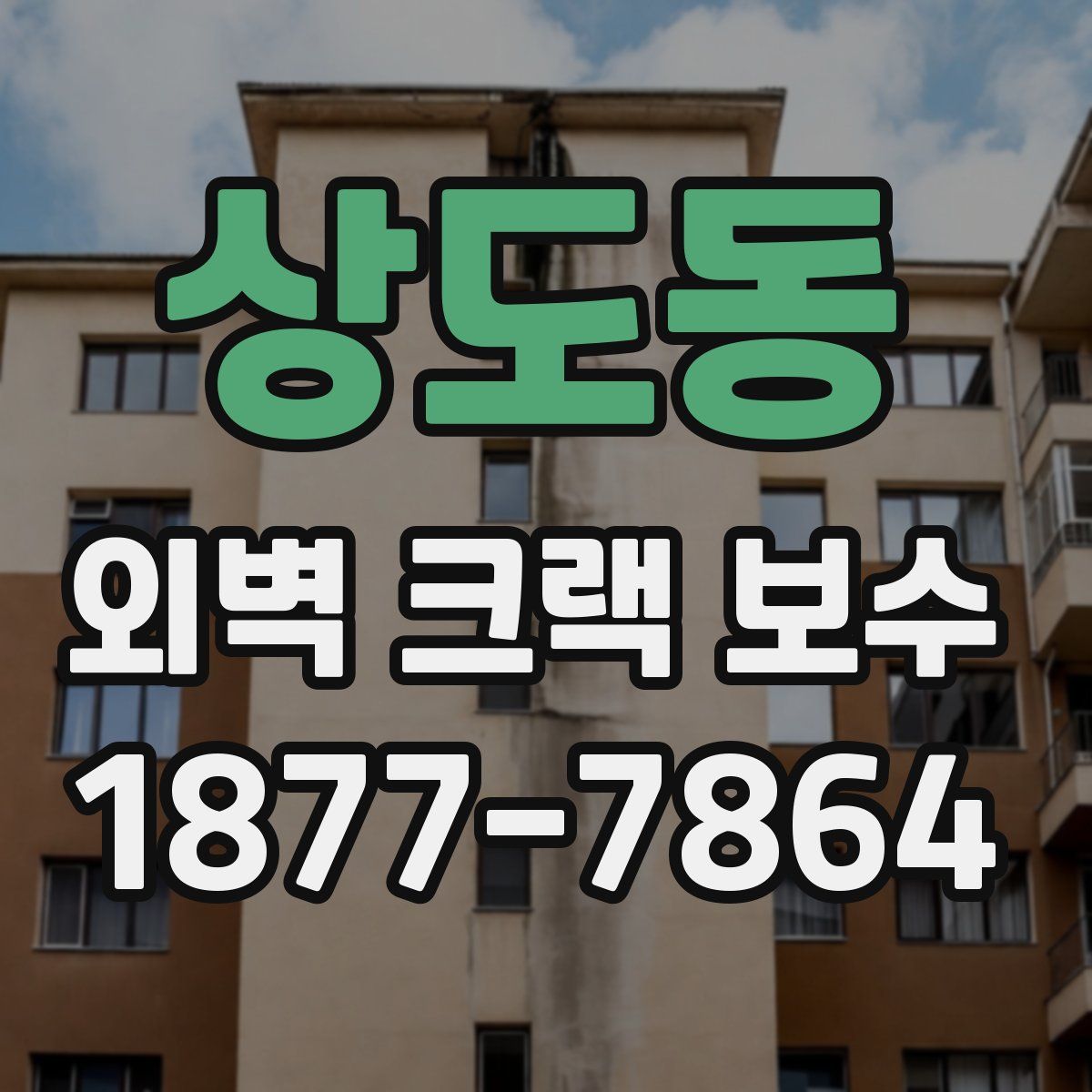 상도동 외벽 크랙 보수