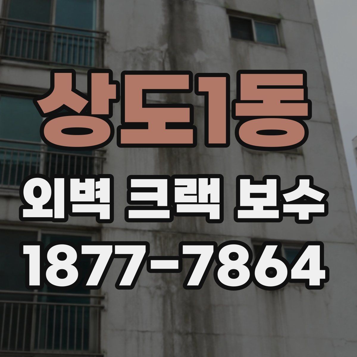 상도1동 외벽 크랙 보수 후 오염 방지 관리법