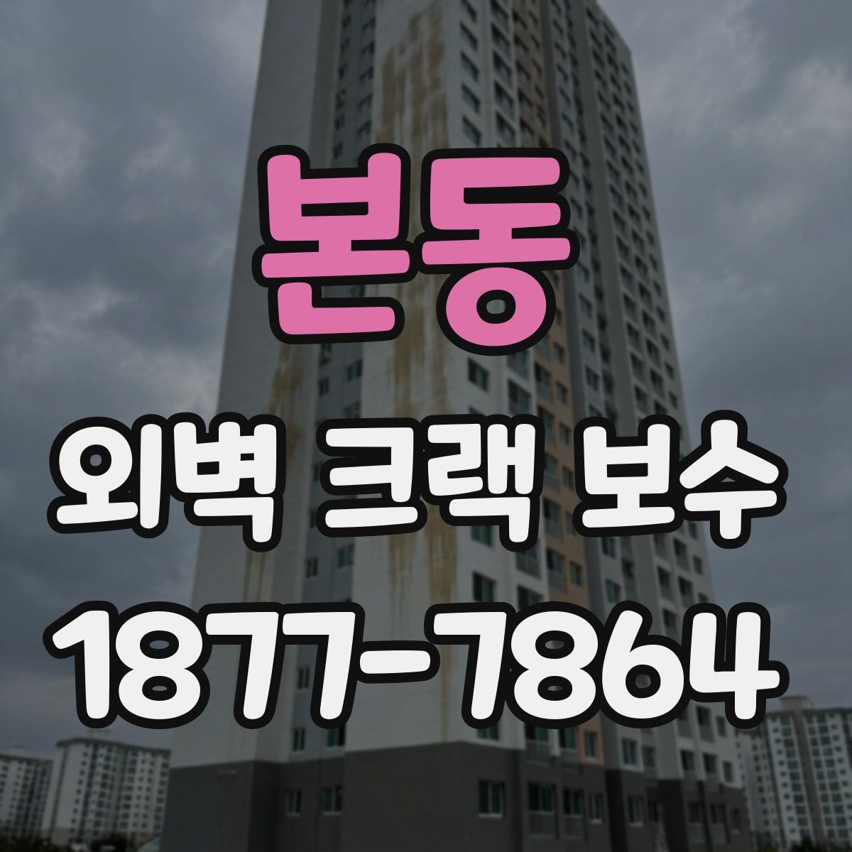 본동 외벽 크랙 보수