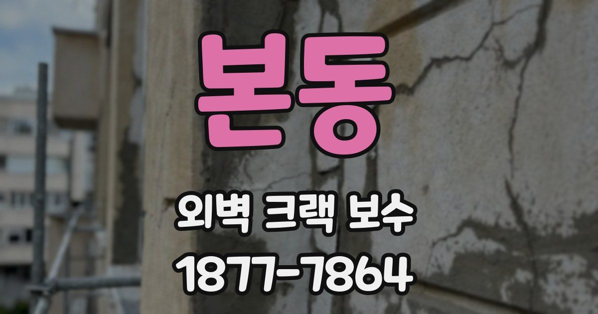 본동 외벽 크랙 보수
