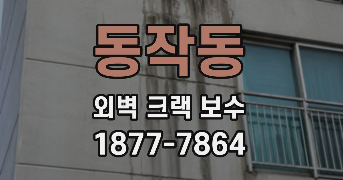 동작동 외벽 크랙 보수