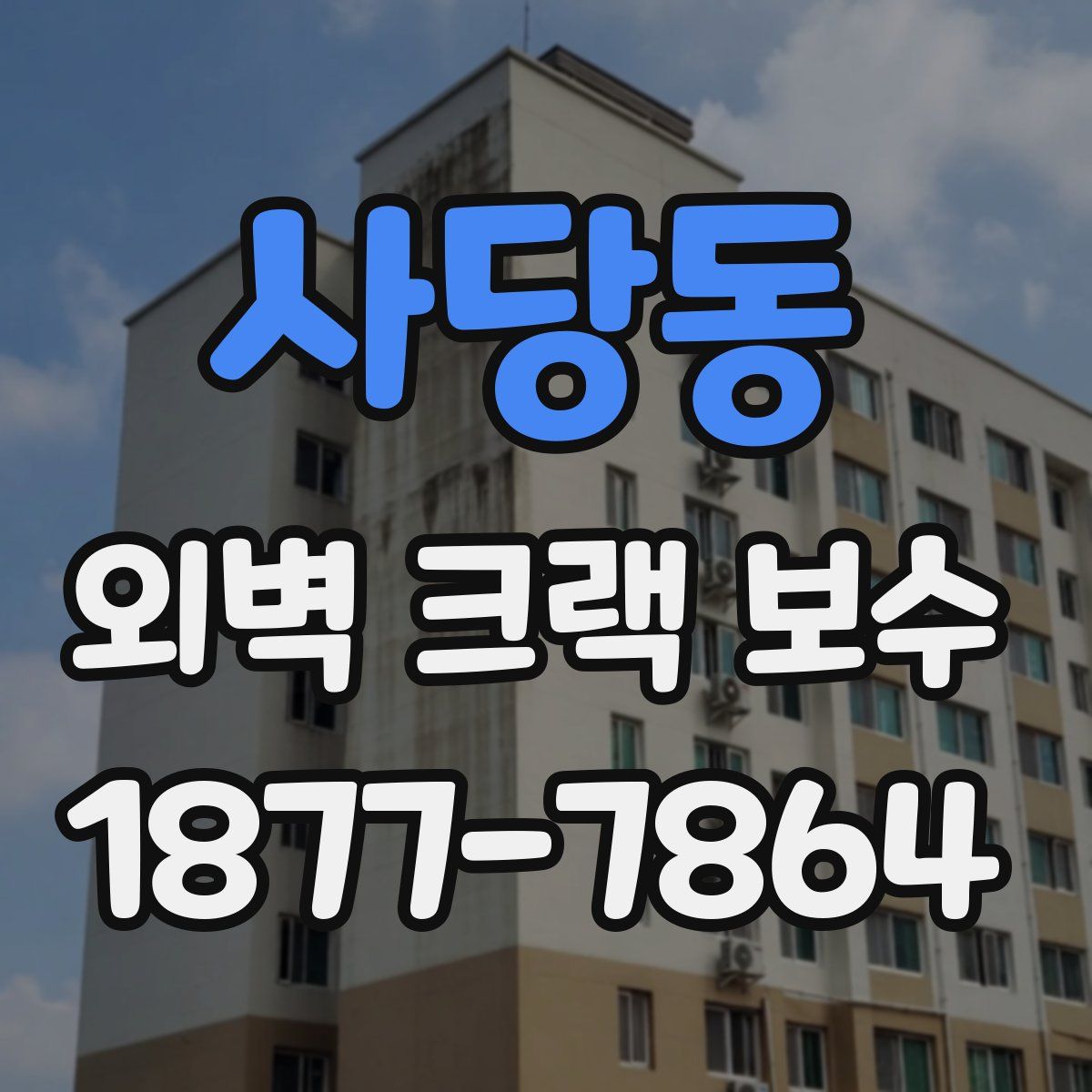 사당동 외벽 크랙 보수