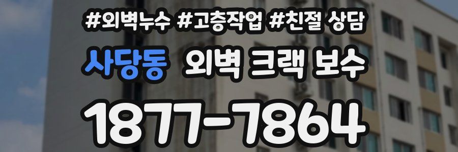 사당동 외벽 크랙 보수